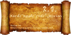 Kerékgyártó Vivien névjegykártya